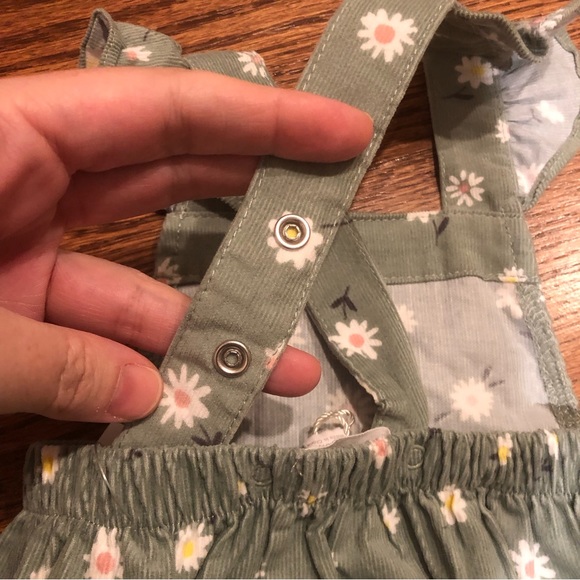 NEW Angel Dear Corduroy Floral Romper - Picture 7 of 8